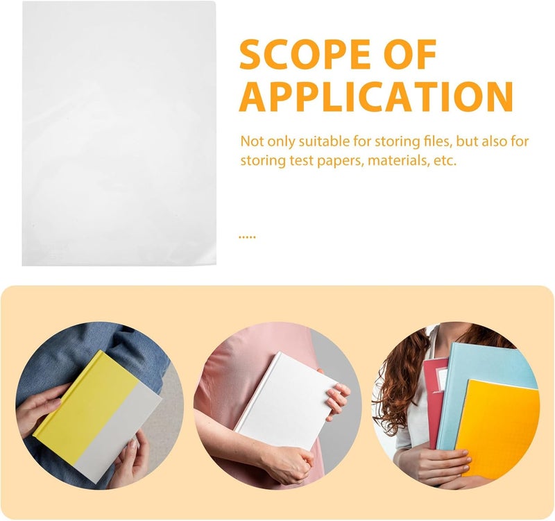 ABOOFAN 10pcs A4 Plastic L-Shaped File Folders, Document Sleeves for Office and School Filing, Letter Size Protective Project Organizers - Image 3