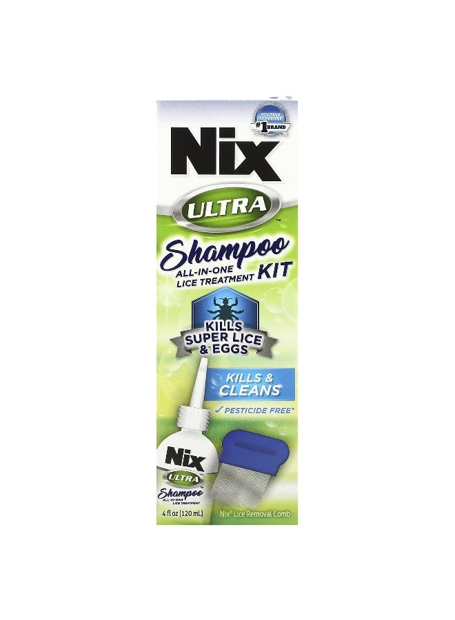 NIX Nix, Ultra Shampoo, All-In-One Lice Treatment Kit, 1 Kit  - Image 1