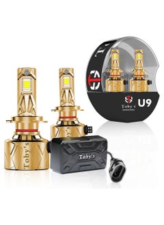 Toby's Toby's U9 9005/9006 Bulbs, 2024 Upgraded 200W 20000LM Lighting Bulb with fan, 6500K Cool IP68 Waterproof, Pack of 2  - Image 1