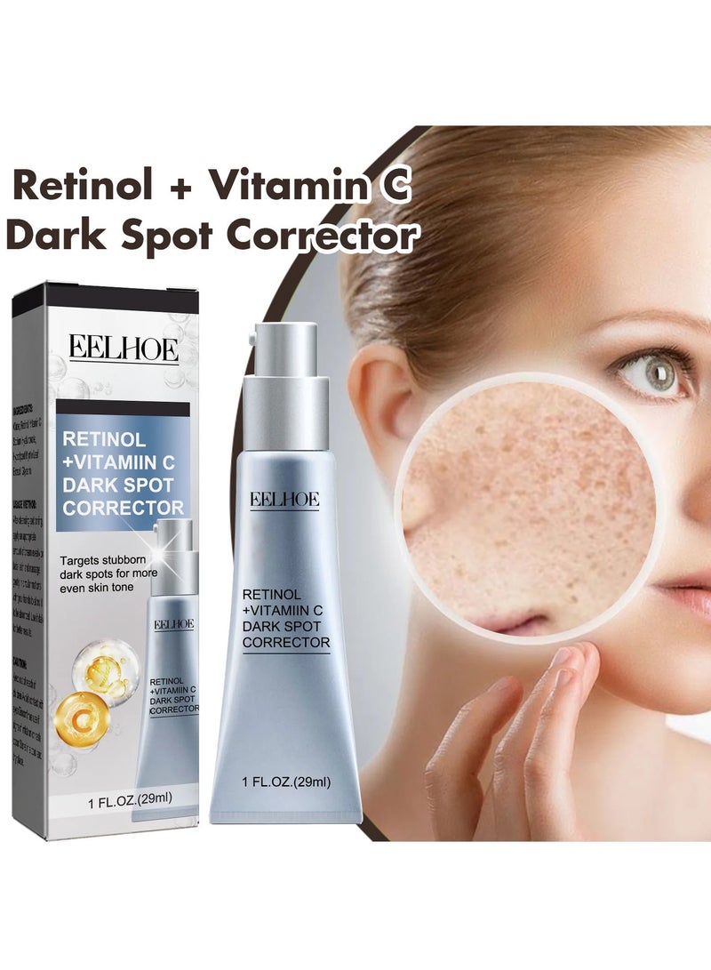 EELHOE 29ml Retinol + Vitamin C Dark Spot Corrector, High Moisturizing Face Firming Night Cream - Image 2