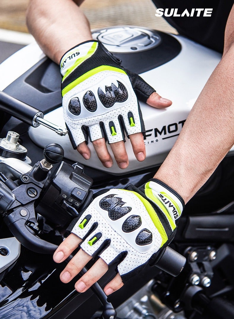 سولايت قفازات ركوب الدراجات النارية Sulaite G7 ترقية 3K ألياف الكربون مكافحة السقوط مزدوجة إصبع شاشة لمس إصبع كامل ونصف إصبع قفازات السفر الدراجات النارية - Image 1