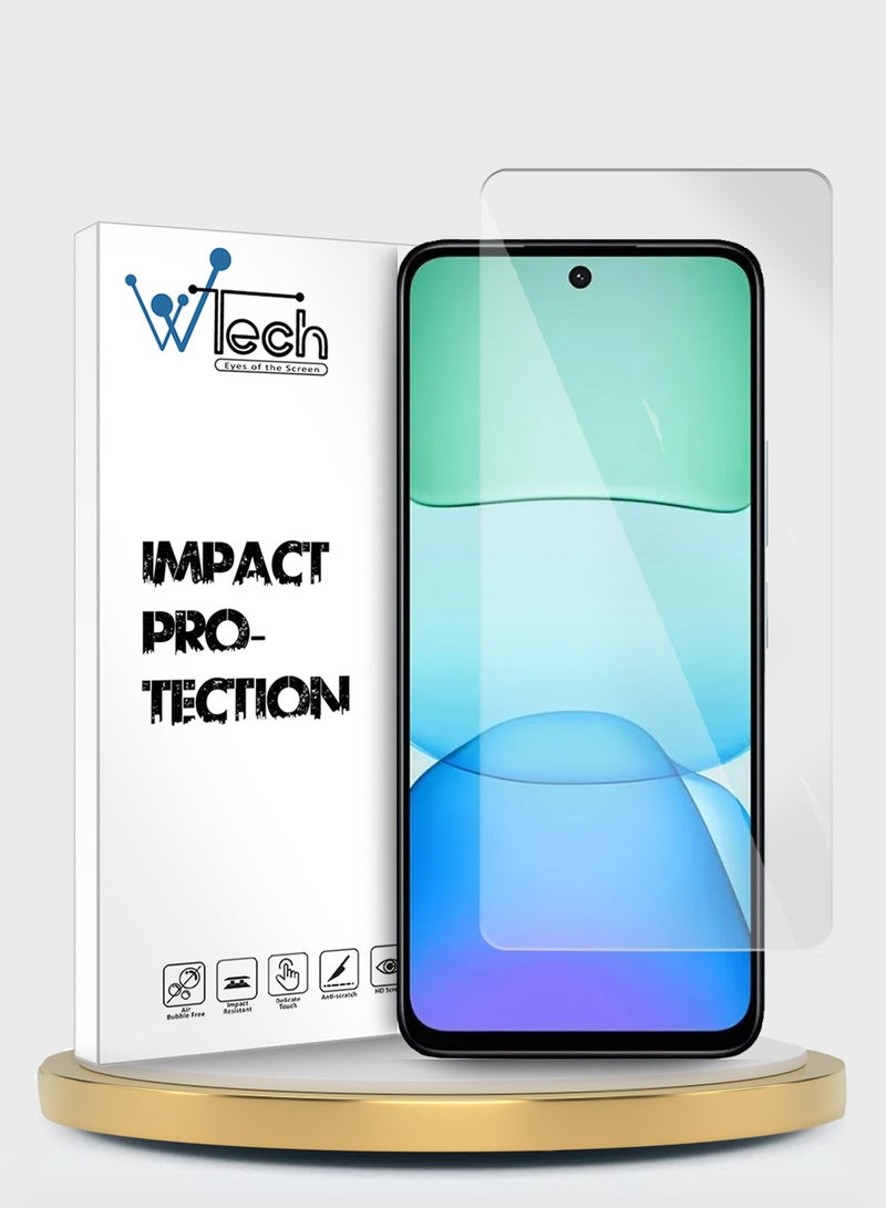 دبليو تيك شاومي ريدمي 13 4 جي 2024 بريميوم سلسلة حامي شاشة زجاجي مقسى 9H 2.5D (MSG9CN) - شفاف - Image 1