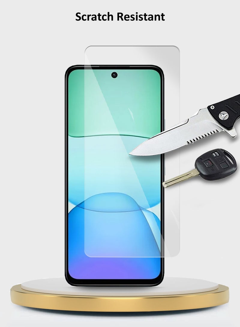 دبليو تيك شاومي ريدمي 13 4 جي 2024 بريميوم سلسلة حامي شاشة زجاجي مقسى 9H 2.5D (MSG9CN) - شفاف - Image 3