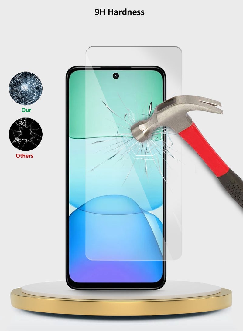 دبليو تيك شاومي ريدمي 13 4 جي 2024 بريميوم سلسلة حامي شاشة زجاجي مقسى 9H 2.5D (MSG9CN) - شفاف - Image 4