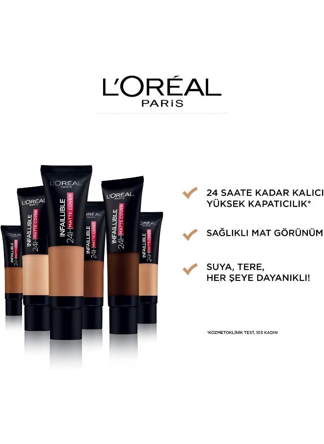 L'OREAL PARIS كريم أساس بغطاء غير لامع يدوم 32 ساعة من Infaillible 230 لون داخلي دافئ  - Image 3