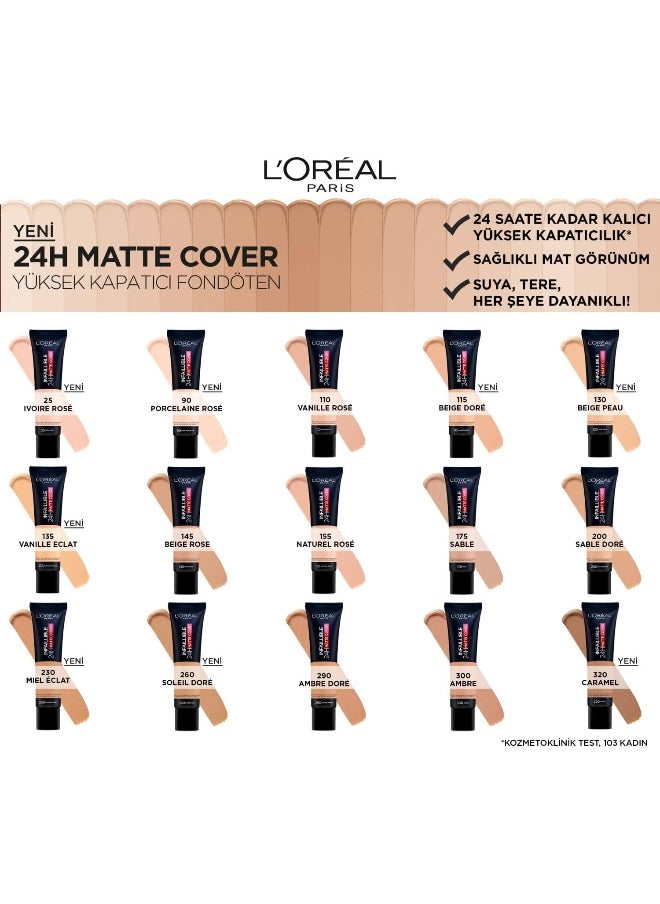 L'OREAL PARIS كريم أساس بغطاء غير لامع يدوم 32 ساعة من Infaillible 230 لون داخلي دافئ  - Image 5