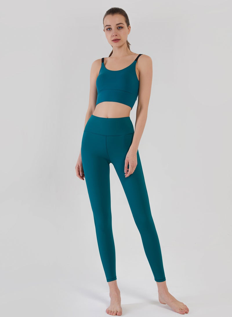 Loquat Women Quick Dry Breathable Yoga Bra Blue  - Image 1