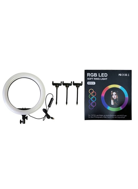 Spot 14 Inch RGB Fill Light 15 Kinds Of Color Adjustable Color Beauty Light Net Red Outdoor Live Broadcast Light-Light Source Color:14 Inch RGB Five Key