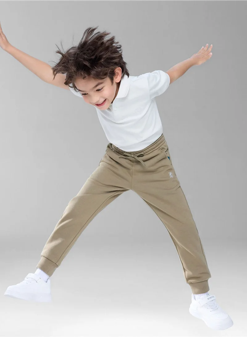 جيوردانو Kid's Tapered Fit French Terry Jogger with Elastic Waist