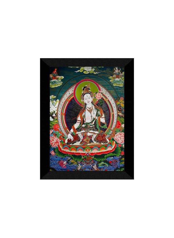 SAF paintings Goddess Tara Thangka Black frame painting for Wall Decoration SA-SANFK33257A - Image 1