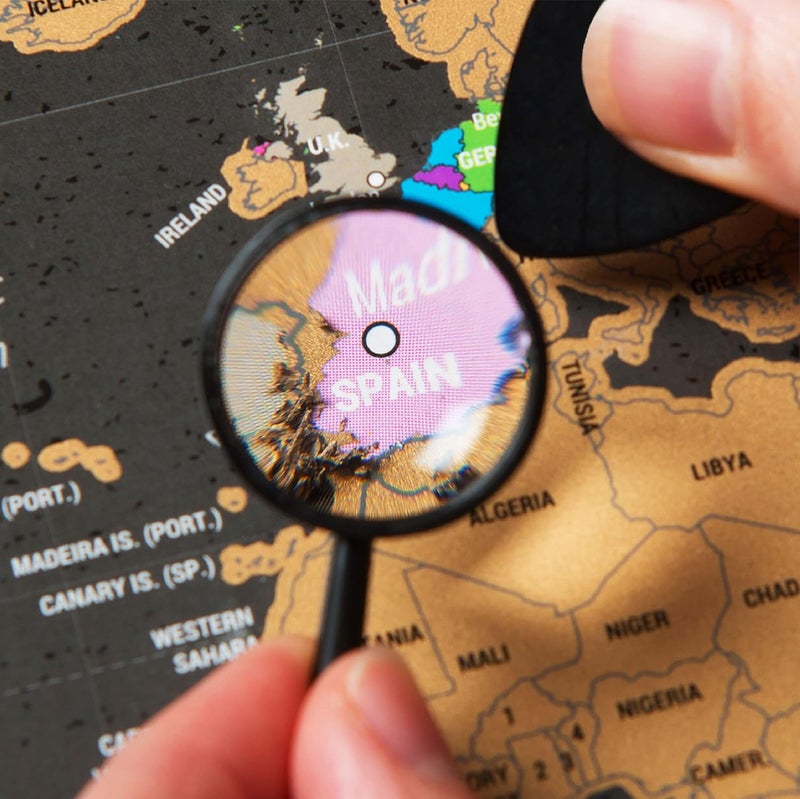 Efficiency boosted construction Scratch Off World Travel Map Poster + Bonus England Map. Places I've Been. With Accessories and Gift Tube Multi-purpose - Image 3