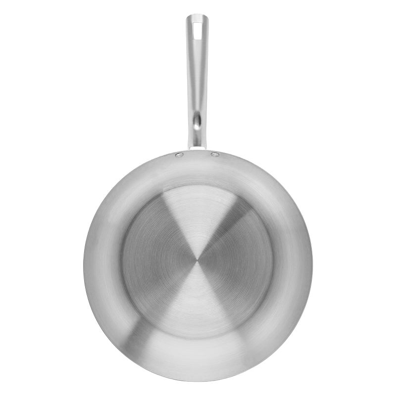 Bister Stainless Steel Frying Pan 32 cm Silver Ergonomic Stay-Cool Handle for Stovetop Cooking - Image 3