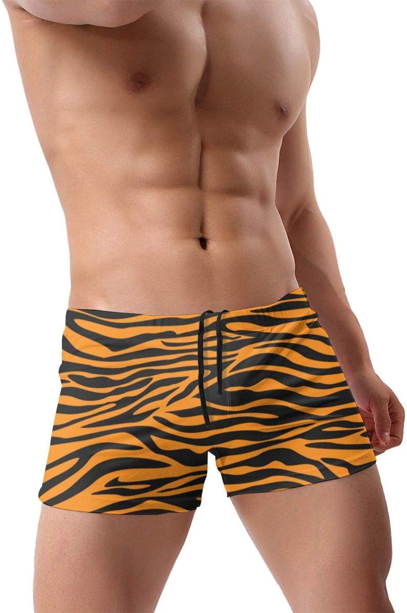 SAPOY Tiger Stripes Men Swimwear Swimsuits Surf Board Boxer Shorts Trunks - Image 3