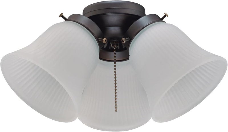 Westinghouse 7785000 ThreeLight Led Cluster Ceiling Fan Light Kit Oil Rubbed Bronze Finish with Frosted Ribbed Glass  White - Image 1