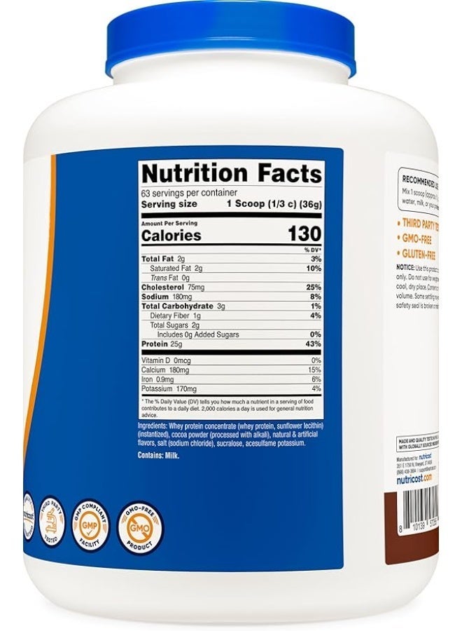 نوتريكوست، مركز بروتين مصل اللبن، شوكولاتة بالحليب، 5 أرطال (2268 غرام) - Image 4