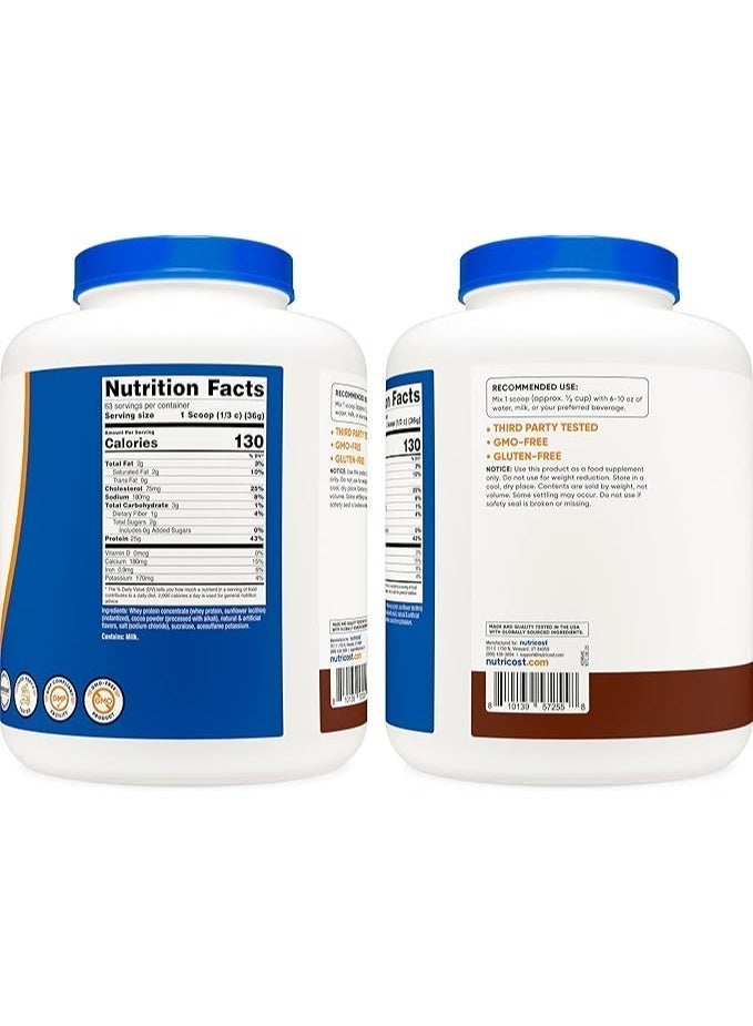 نوتريكوست، مركز بروتين مصل اللبن، شوكولاتة بالحليب، 5 أرطال (2268 غرام) - Image 2