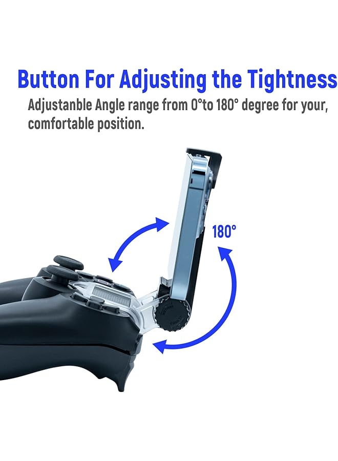 Mcbazel Ps4 Controller Clip Ps4 Smart Phone Holder Phone Clamp Mount Stand Clip For Ps4/ Ps4 Slim/ Ps4 Pro Controller Black - Image 5