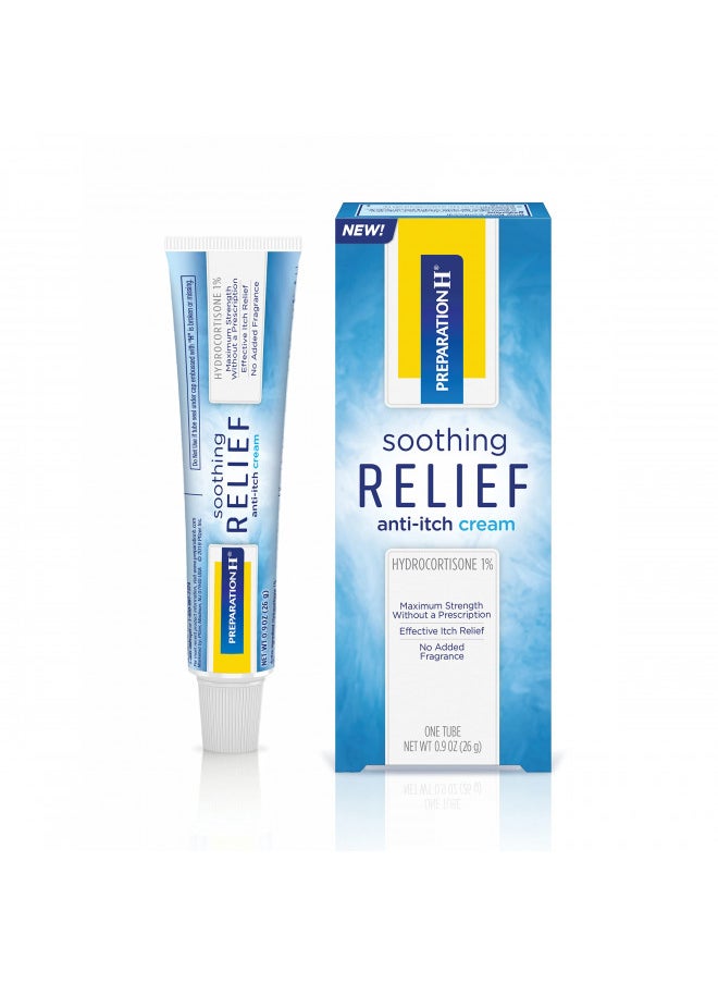 Preparation H Soothing Relief Anti Itch Cream, 1% Hydrocortisone Cream For Itch Relief - 0.9 Oz Tube  - Image 2
