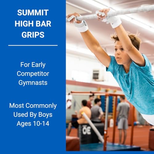 Gibson Athletic Summit High Bar Gymnastic Grips for Boys Durable Leather Grip for Secure Grip Hand Grips for Early Competitor Gymnasts Gymnastics Grips for Boys Made In USA - Image 3