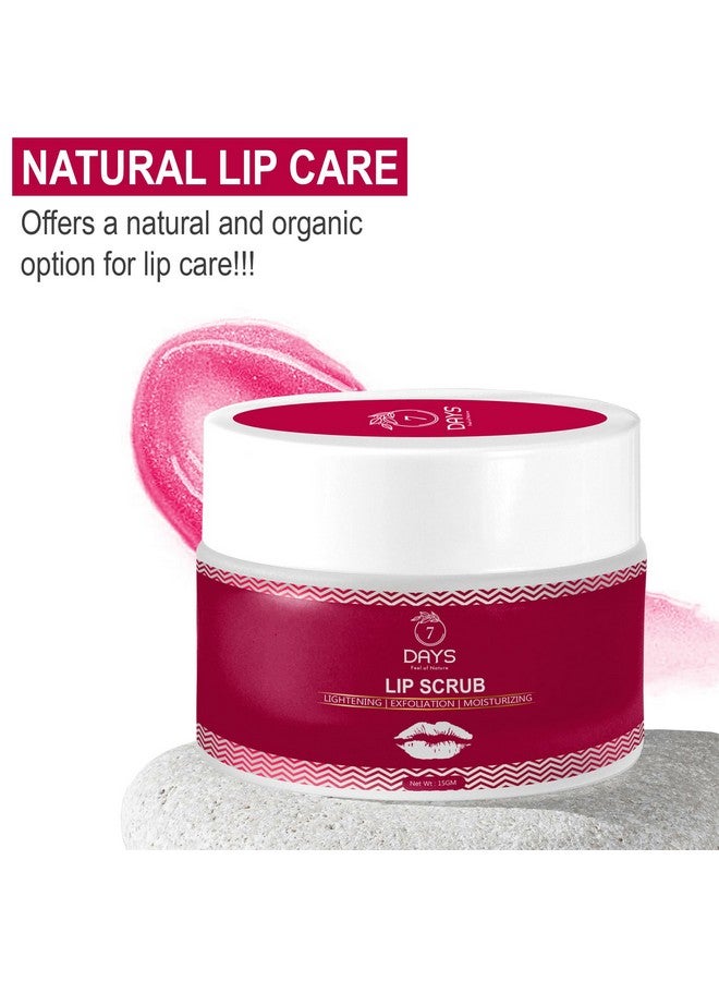 7 Days Lip Scrub Balm for Men and Women - Removes Dark, Dry, Chapped Lips and Lipstick Stains With Beetroot, Vitamin C, Honey & Walnut - Chemical Free - 25 g - Image 4