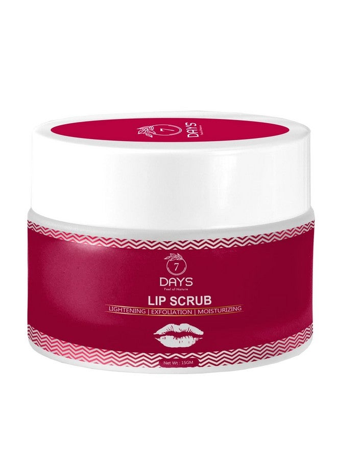 7 Days Lip Scrub Balm for Men and Women - Removes Dark, Dry, Chapped Lips and Lipstick Stains With Beetroot, Vitamin C, Honey & Walnut - Chemical Free - 25 g - Image 1