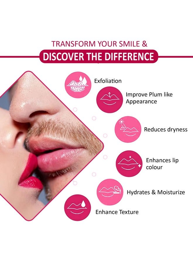 7 Days Lip Scrub Balm for Men and Women - Removes Dark, Dry, Chapped Lips and Lipstick Stains With Beetroot, Vitamin C, Honey & Walnut - Chemical Free - 25 g - Image 5