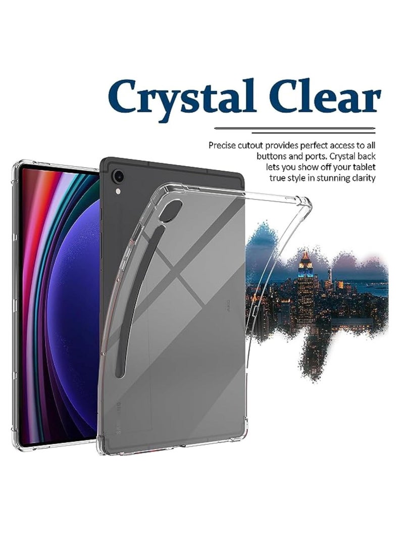 إلترازون Clear Case Compatible with Samsung Galaxy Tab S9 2023 Tablet Cover, Soft TPU Ultra-Thin Cover, Full Coverage Corner Air-Cushion Shockproof Protective Bumper Case for Galaxy Tab S9, 11 inch 2023 - Image 3