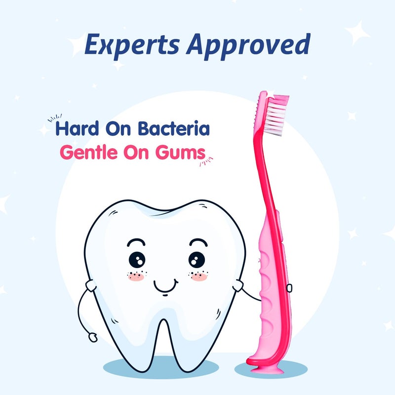 Enshine Kids Toothbrush - Gentle Oral Care for Toddlers with Soft Bristles, Easy Grip, and Protective Cap (12+Months) (4 Toothbrushes) - Image 3