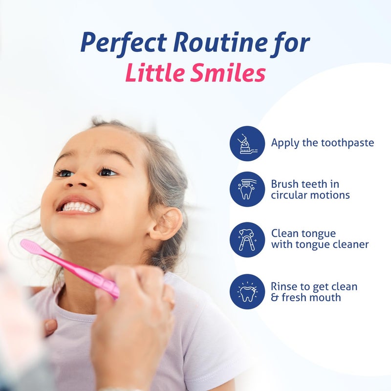 Enshine Kids Toothbrush - Gentle Oral Care for Toddlers with Soft Bristles, Easy Grip, and Protective Cap (12+Months) (4 Toothbrushes) - Image 4