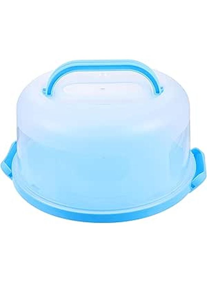 Reusable Portable Cake Box with Locking Lid Thickened PP for Birthday Wedding Party Blue - Image 1