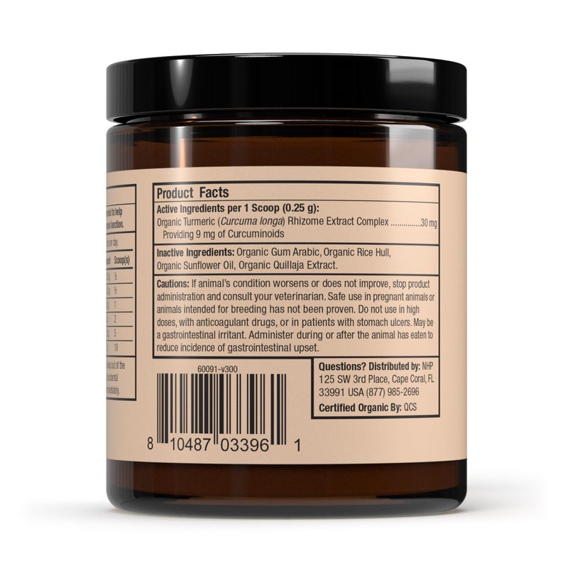 Dr. Mercola Bark & Whiskers Organic Curcumin, 2.64 Oz. (75 g), 300 Scoops, Promotes Mobility & Joint Health, Veterinarian Formulated, Non-GMO, Certified USDA Organic, Dr. Mercola - Image 2