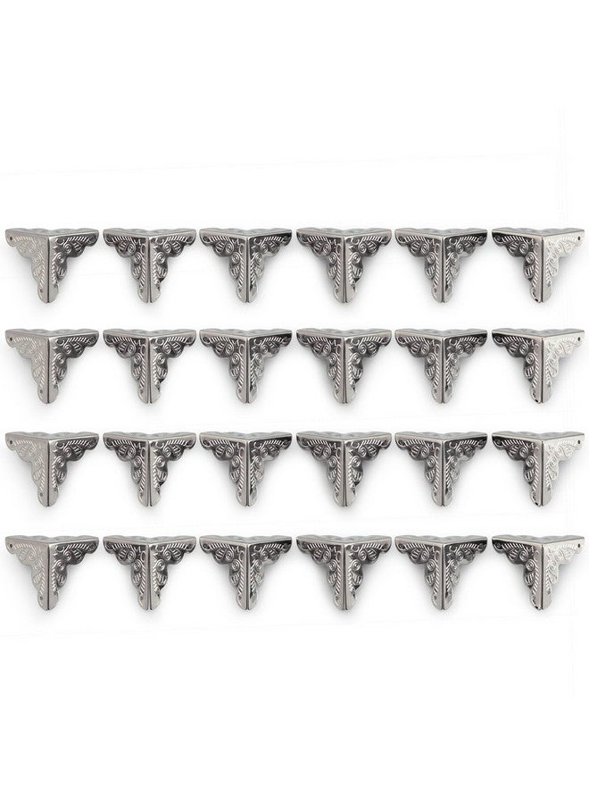 Owfeel 24pcs 25mm Antique Silver Corner Decorative Corner Box Corner Corner Pad Corner Protector - Image 1