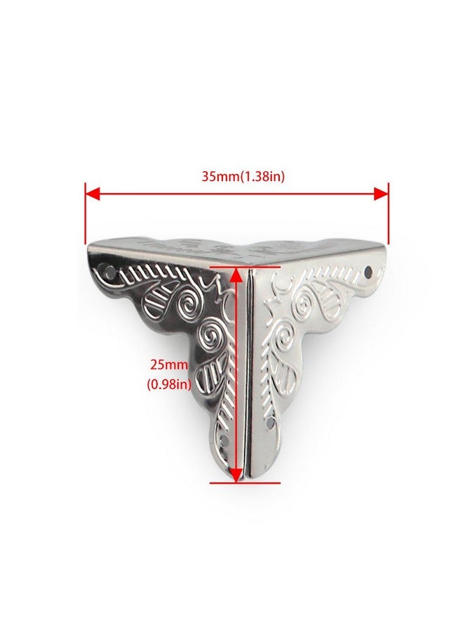 Owfeel 24pcs 25mm Antique Silver Corner Decorative Corner Box Corner Corner Pad Corner Protector - Image 2