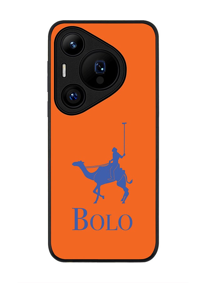 Stylizedd Rugged Black edge case for Huawei Pura 70, Slim fit Soft Case Flexible Rubber Edges Anti Drop TPU Gel Thin Cover -  BOLO Orange - Image 1