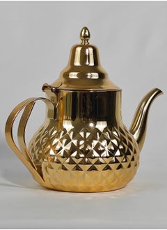 HTH Classic Moroccan Style Engraved Design Coffee Dallah Pot Rustproof Premium Stainless Steel Teapot Mirror Finish Coffee Kettle Easy Pour Spout Tea Kettle with Hinged Lid and Ergonomic Handle Dishwasher Safe Induction Safe Teapot for Office Home 0.8/1.2/1.6/2 L  - Image 5