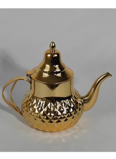 HTH Classic Moroccan Style Engraved Design Coffee Dallah Pot Rustproof Premium Stainless Steel Teapot Mirror Finish Coffee Kettle Easy Pour Spout Tea Kettle with Hinged Lid and Ergonomic Handle Dishwasher Safe Induction Safe Teapot for Office Home 0.8/1.2/1.6/2 L  - Image 2