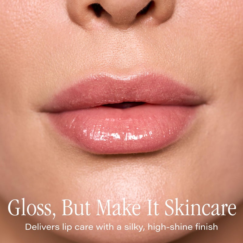 SKINN Luminous Blush Lip Oil - Support Collagen Production, Smooth Lines & Soothe Dry Cracked Lips - Hydrating Clear Lip Oils - Improve Skin's Elasticity, Texture & Glow - Vitamin C & Manuka Honey - Image 2