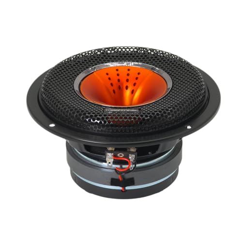 Warzone سماعة وورزون WZ65Pi 6.5 بوصة متوسطة المدى + سائق، 1000 واط كحد أقصى، 4 أوم، 25 أونصة مغناطيس فريت، تويتير قبة ألمنيوم لأنظمة الصوت في السيارات (2 سماعات) - Image 4