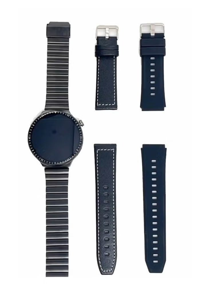 Haino Teko RW 55 Smart Watch with Super Max Curved AMOLED Display, 3 Pairs of Straps, and Charging Cable for Men - Stylish Black Design, Fitness Tracker, Heart Rate Monitor, Waterproof, Long Battery Life, Customizable Features for Daily Wear - Image 5