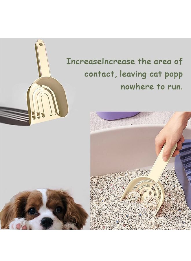 Multifunctional Pet Cat Litter Filter Scoop Detachable set, Portable Hanging Large Capacity Eco-Friendly Plastic Cat Shovel, Cat Litter Toilet Cleaning Tool Shovel with Container (Green+Yellow)  - Image 4