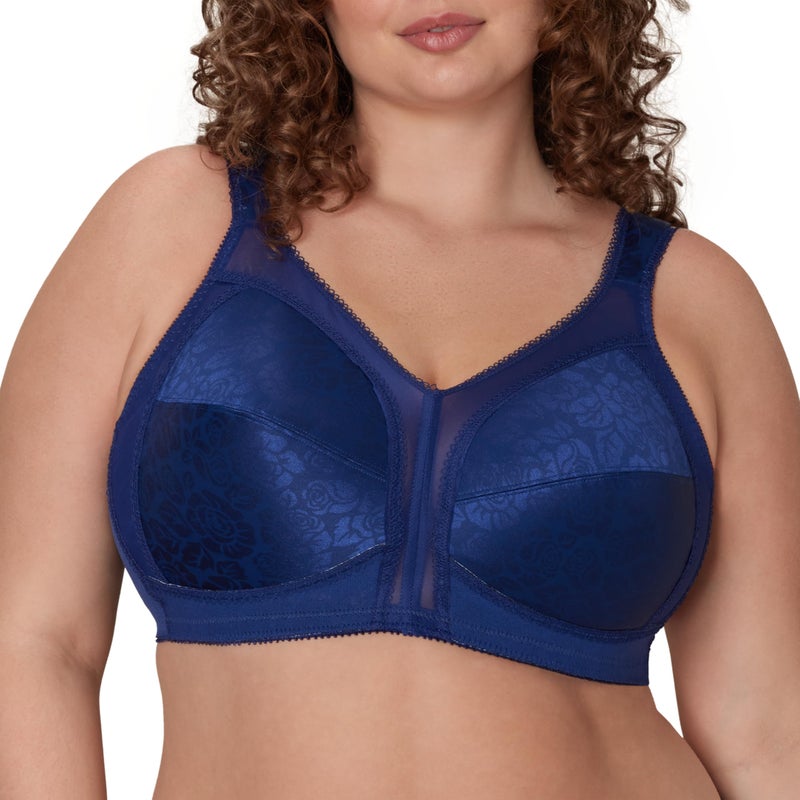 PLAYTEX Womens 18 Hour Comfort-strap Wireless Bra, Full-coverage With 4-way Trusupport, Single & 2-pack Bras, Sailor Blue, 46DD US - Image 1