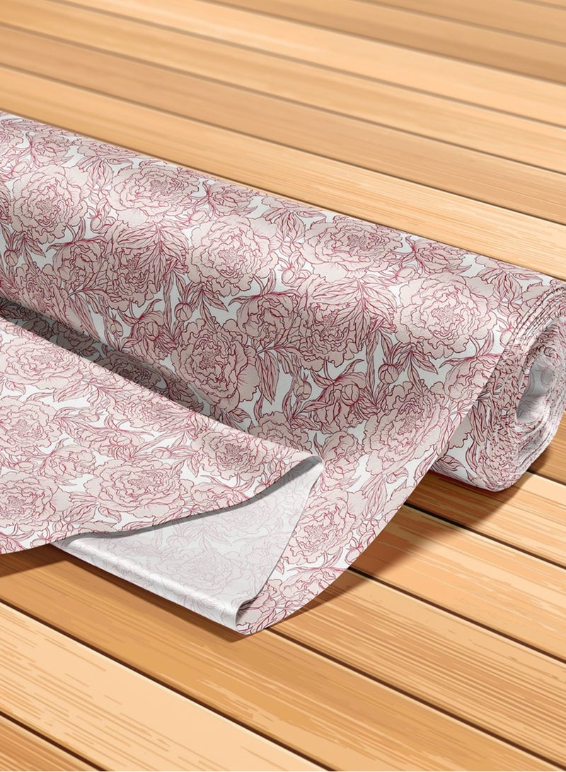 فيلاتو Ø¬Ù„Ø§Ø¨ÙŠØ© Ù…Ø®ÙˆÙŠØ± Ø¨ØªØµÙ…ÙŠÙ… Ø²Ù‡ÙˆØ± Ø£Ø­Ù…Ø± Ø£Ø¨ÙŠØ¶ Ù…Ù† Ù‚Ù…Ø§Ø´ Ø­Ø±ÙŠØ± Ø§Ù„Ù„ÙŠÙ„ Ø¹Ø±Ø§Ù…Ù†ÙŠ Ø¨Ø§Ù„ÙŠØ§Ø±Ø¯Ø©ØŒ Ø¹Ø±Ø¶ 58 Ø¨ÙˆØµØ© - Image 5