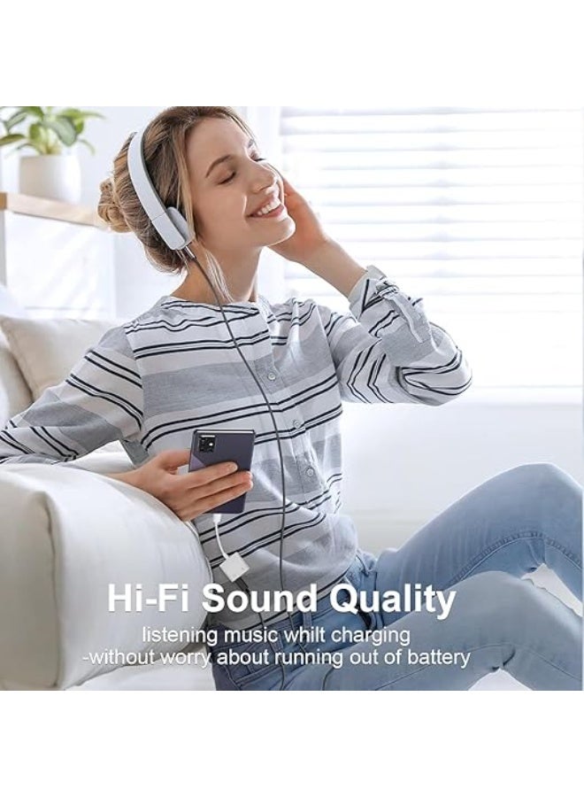 USB C 2-in-1 Adapter - Fast Charging 60W & 3.5mm Headphone Audio Jack - Durable Type C to Aux Converter - Easy-to-Use for Phone/Tablet - Image 3
