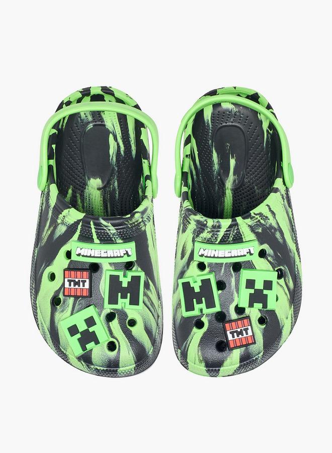 MINECRAFT Boys Backstrap School Clogs - Image 1