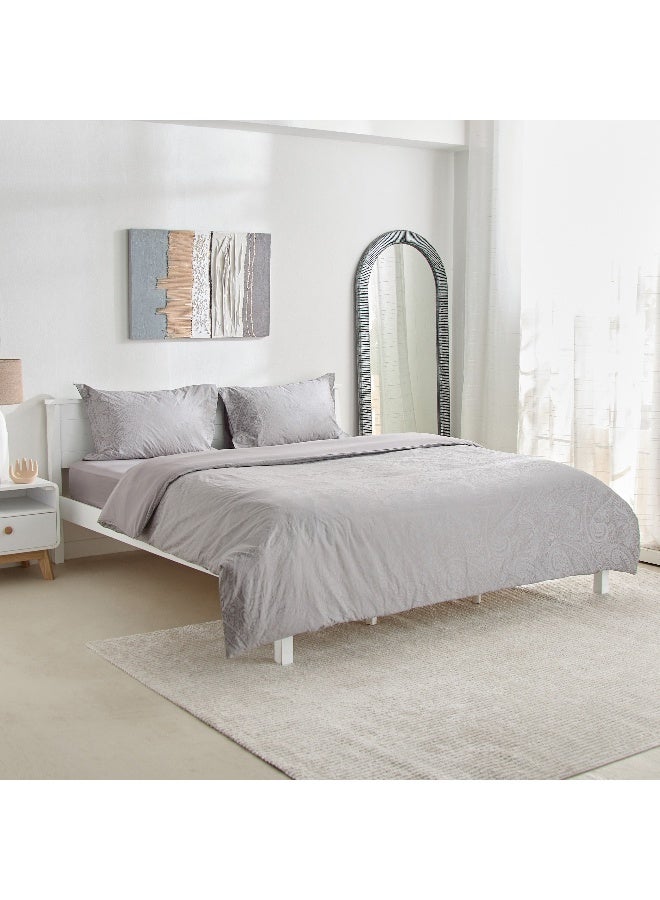 Home Box Opulent Luxe 3-Piece Khadi Print Cotton Jacquard Queen King Duvet Cover Set - 220x220 cm - Image 2