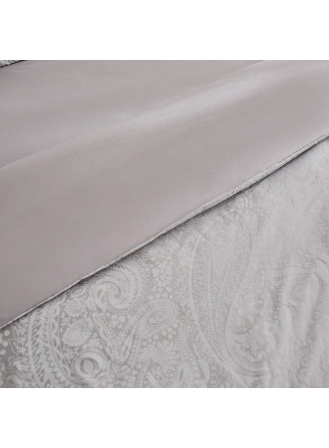 Home Box Opulent Luxe 3-Piece Khadi Print Cotton Jacquard Queen King Duvet Cover Set - 220x220 cm - Image 4