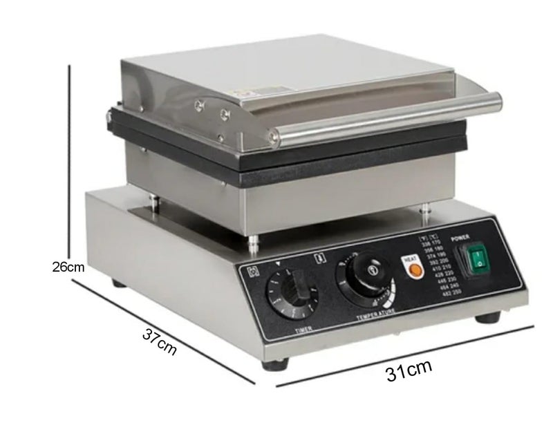 Shoppers Hub PNQ 17kW Electric Commercial 25 In 1 Pan Cake Maker Machine with Top Bottom Plates for Ideal Heavy Duty Use In Hotels Cafes Food Eateries Bakeries Size 31x37x26cm  - Image 2