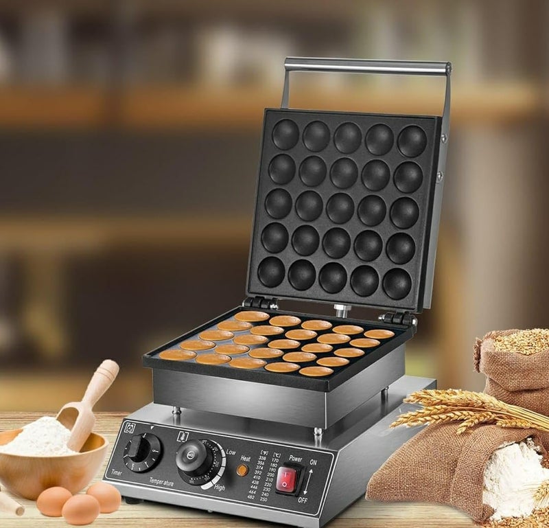 Shoppers Hub PNQ 17kW Electric Commercial 25 In 1 Pan Cake Maker Machine with Top Bottom Plates for Ideal Heavy Duty Use In Hotels Cafes Food Eateries Bakeries Size 31x37x26cm  - Image 5