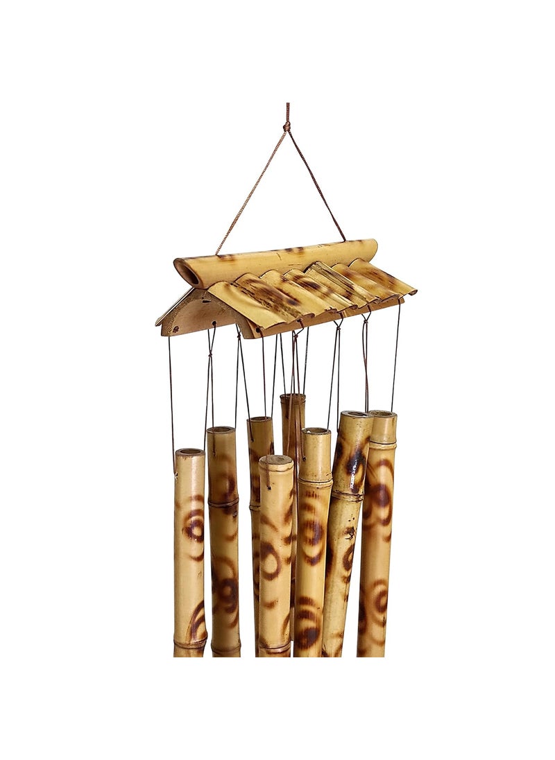 Plus Value Plus Value Feng Shui Bamboo Wind Chimes for Positive Energy Home Balcony Garden Office Decor Peaceful Sound VastuFriendly 8 Pipes 315 Inch 80 CM  - Image 3