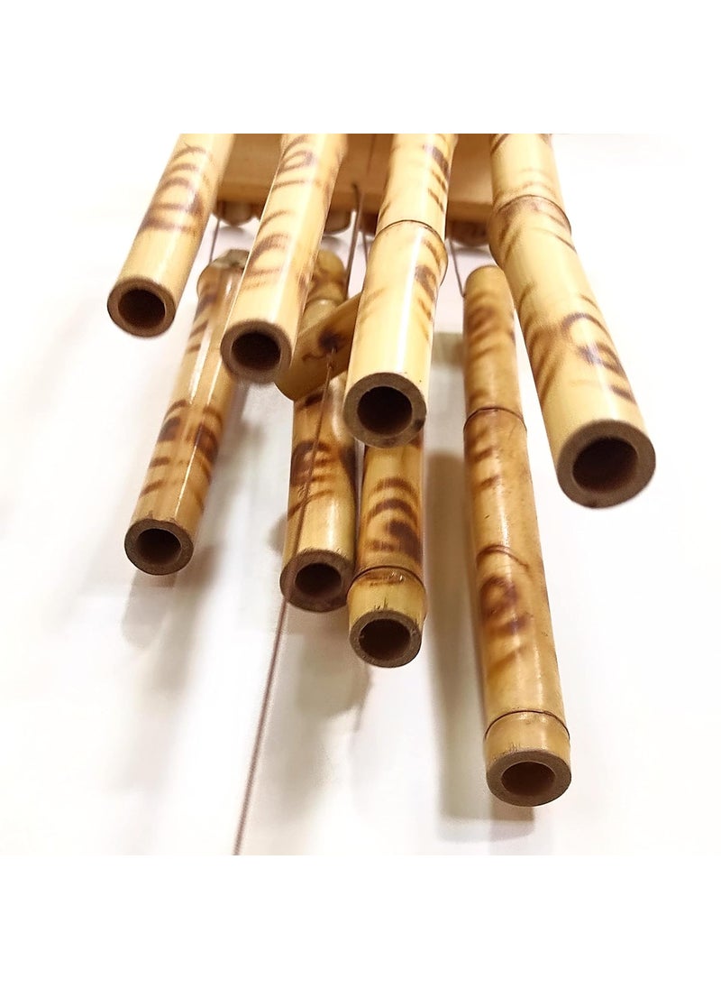 Plus Value Plus Value Feng Shui Bamboo Wind Chimes for Positive Energy Home Balcony Garden Office Decor Peaceful Sound VastuFriendly 8 Pipes 315 Inch 80 CM  - Image 5